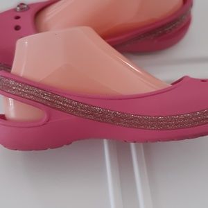 Crocs women,s kadee FLATS pink size 5